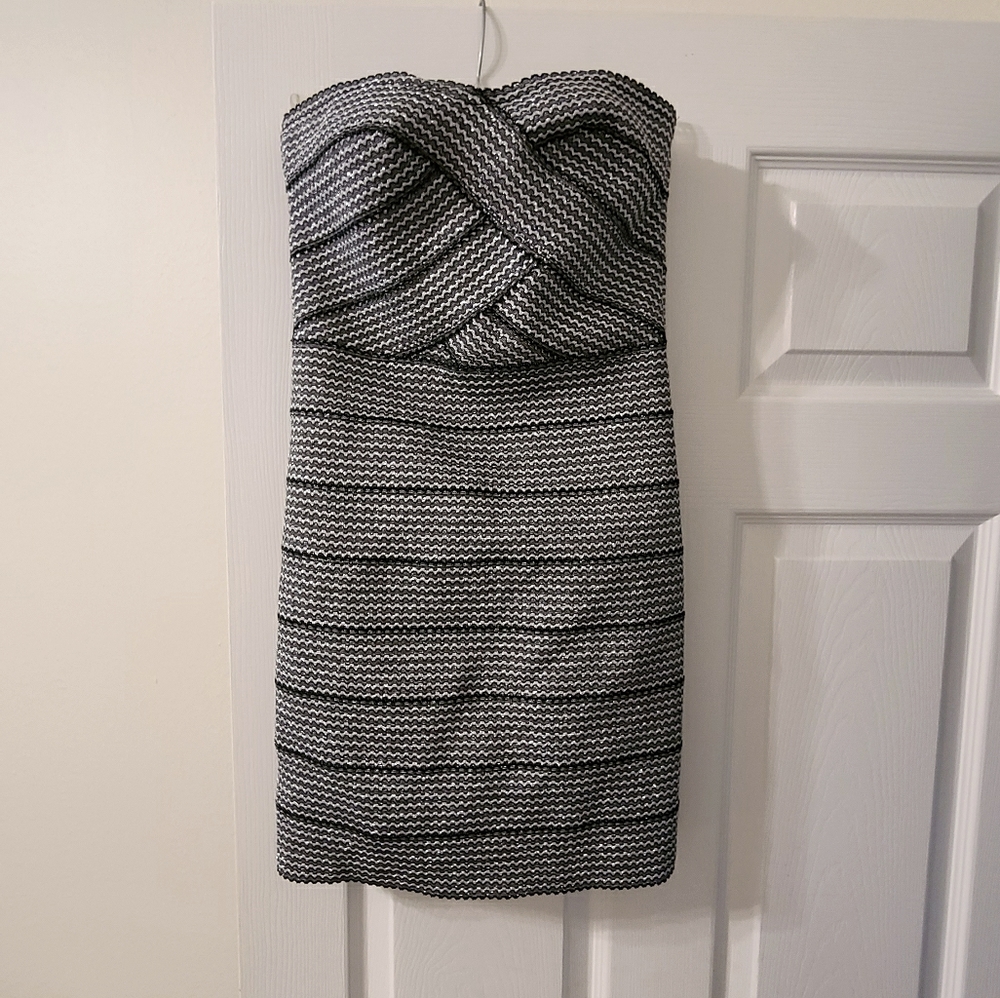 H&M Strapless Sparkly Bandage Mini